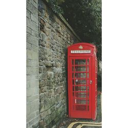 Close-up of telephone booth