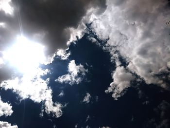 Low angle view of clouds in sky