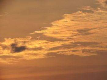 Low angle view of sky at sunset