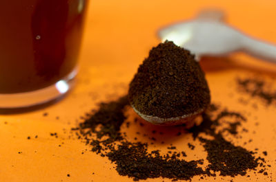 Close-up of cake on table