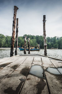 Pier over river