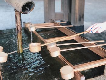 Close-up of water fountain