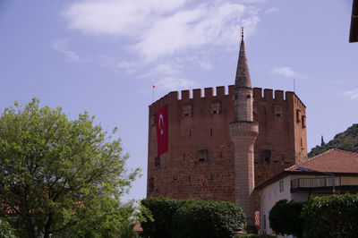 Low angle view of building against sky