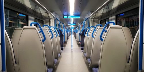 Interior of airplane