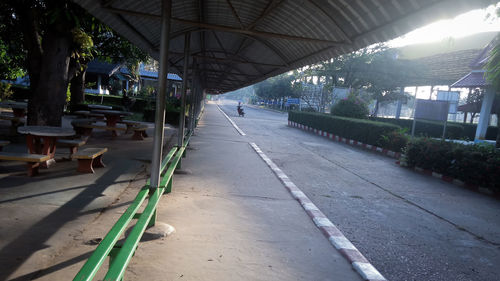 View of empty road in city