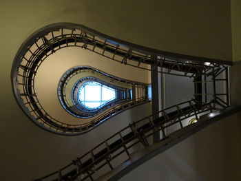 Low angle view of spiral staircase