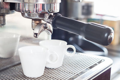 Close-up of coffee cups