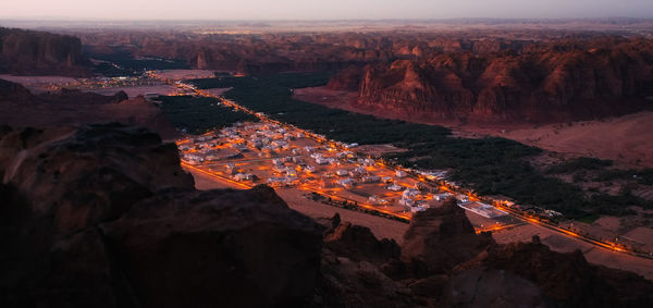 High angle view of cityscape