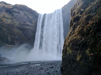 Scenic view of waterfall