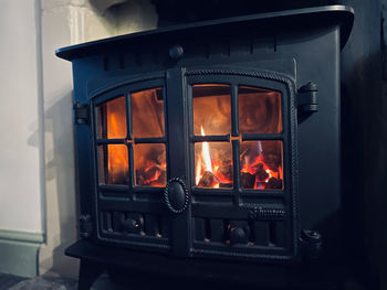 Close-up of fire pit