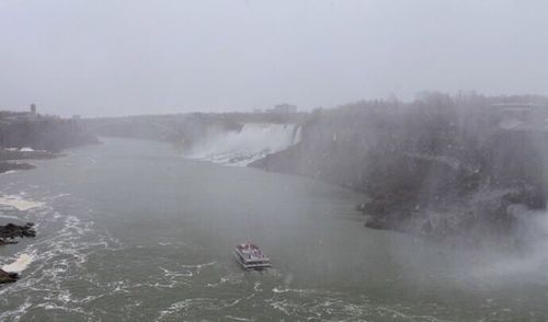 River in foggy weather