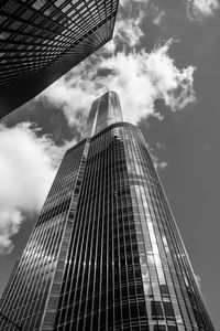 Urban city skyscrapers and blue sky