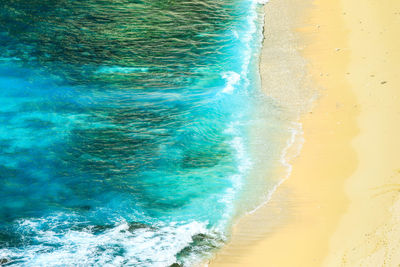 High angle view of beach