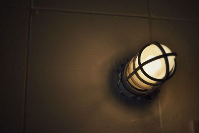 Close-up of illuminated light bulb