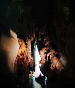 Rock formations in cave