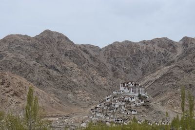 Old ruins of mountain against sky