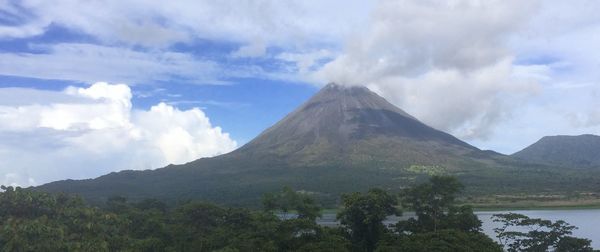 Panoramic view of mountains against sky