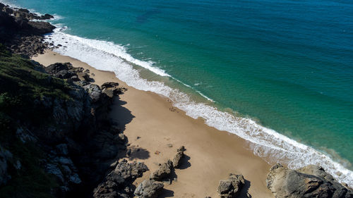 High angle view of beach