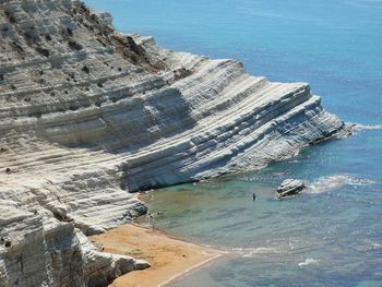 High angle view of beach