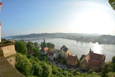 View of river with trees in background