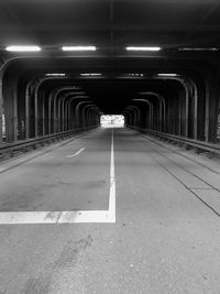 View of empty subway tunnel