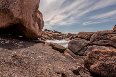 Rock formations at seaside