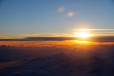 Scenic view of cloudscape during sunset