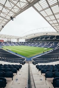 High angle view of stadium