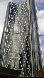 Low angle view of modern building against sky