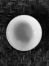 High angle view of empty tea on table