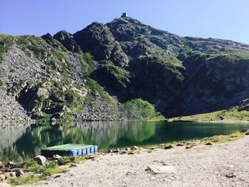 Idyllic view of lake and mountain