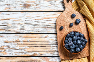 High angle view of fruit on table
