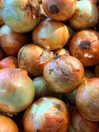 Full frame shot of pumpkins for sale at market stall