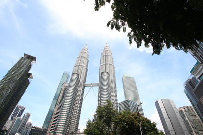 Low angle view of buildings against sky