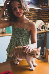 Young woman with dog