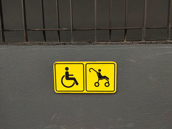 Symbols for using wheelchairs