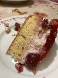 Close-up of dessert served in plate