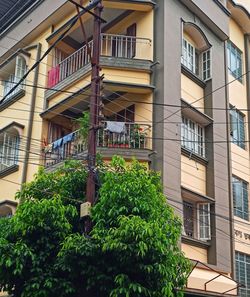 Low angle view of residential building