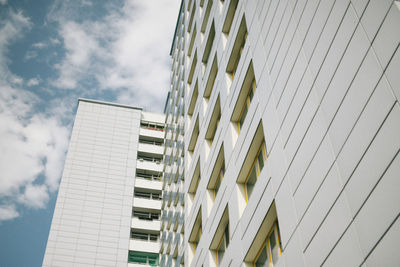 Low angle view of modern building against sky