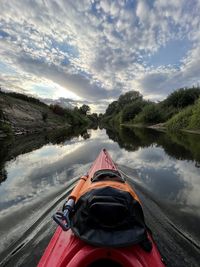 Kayaking in the nature 