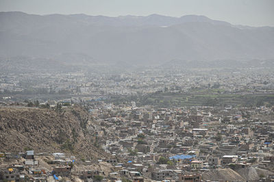 City seen from the sky, arequipa in southern peru