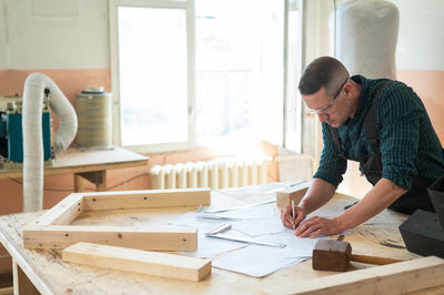 Man working at home