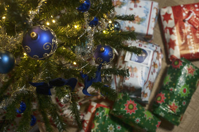 Close-up of christmas tree