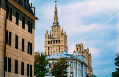 Low angle view of buildings against sky