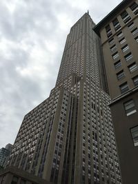 Low angle view of modern building against sky