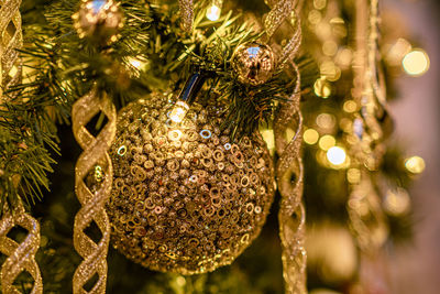 Close-up of christmas decorations