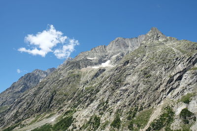 Low angle view of majestic mountains