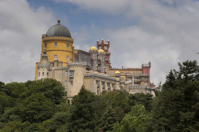 Low angle view of building against sky