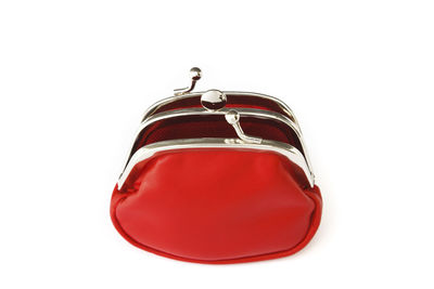 Close-up of red over white background