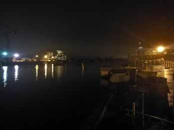 Illuminated city at night